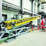 Teststand für Tiefbohrtechnik. 